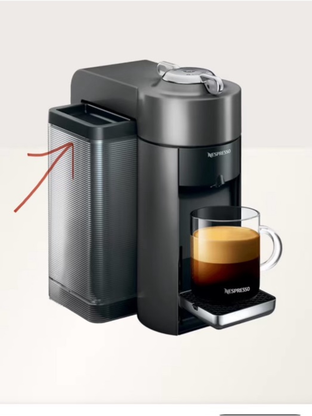 Nespresso Vertuoline 
Evoluo Water Tank/Capsule Tray Cover
